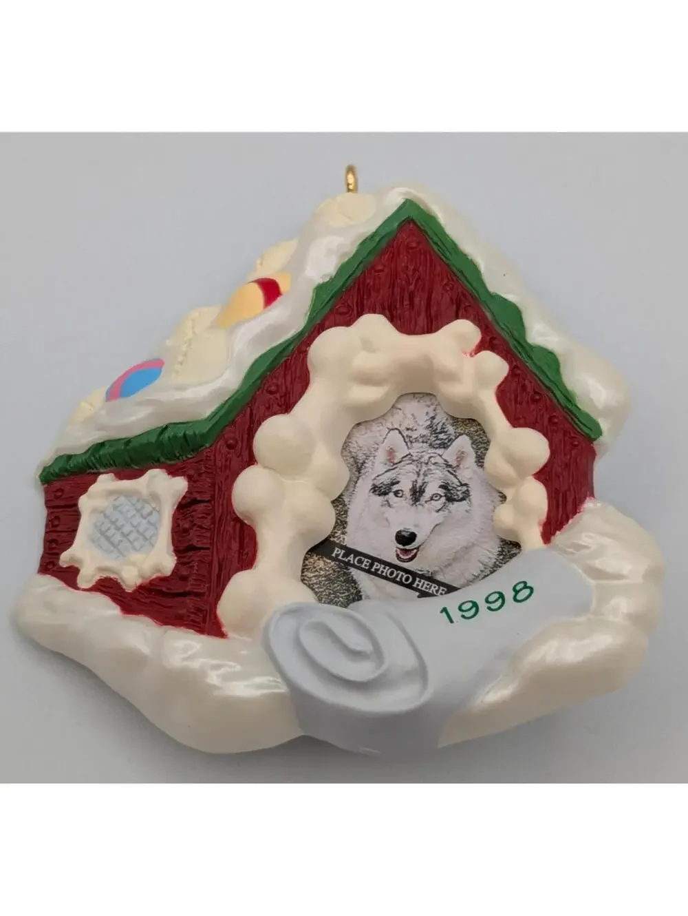 Hallmark Keepsake Special Dog Photo Holder 1998 Vintage Christmas Ornament